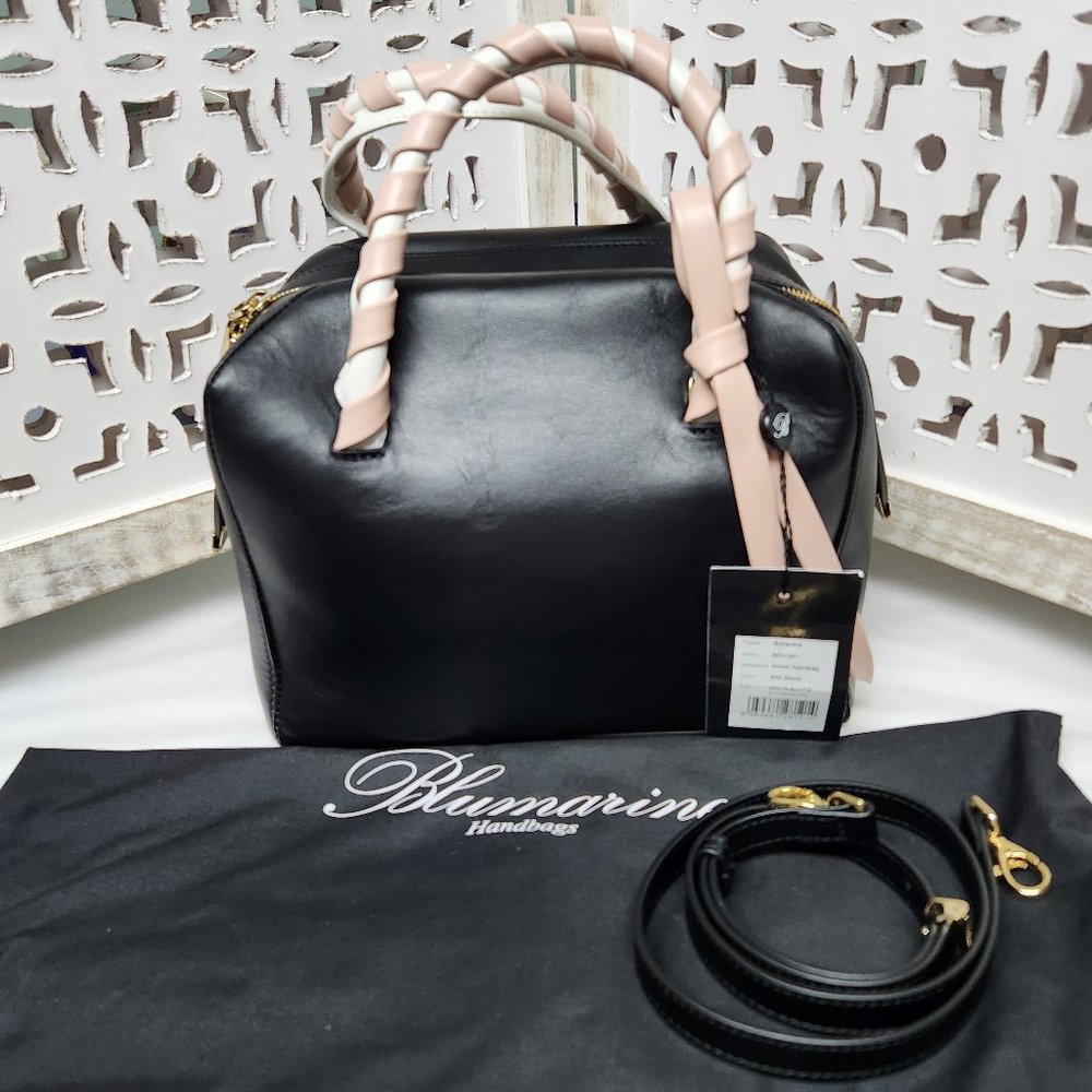 NWT Blumarine Italian Calfskin Doctor Bowler Bag Ballerina Line